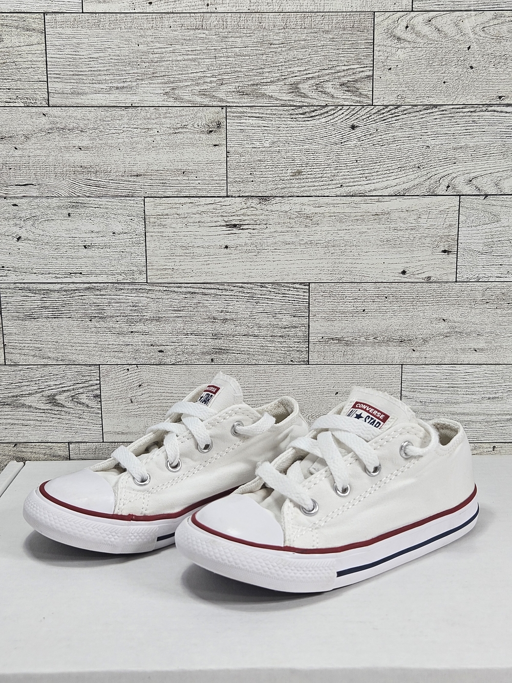 CONVERSE 7J256 OPTICAL WHITE LOW TOP CANVAS CASUAL BABY SHOE TODDLER